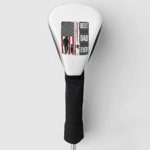 Best Dad Ever Fishing Flag Vintage Vector Design_1 Golf Head Cover