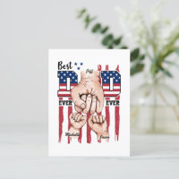 Best Dad Ever – Fist Bump USA Flag - 2 Kids