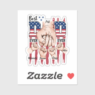 Best Dad Ever – Fist Bump USA Flag - 4 Kids