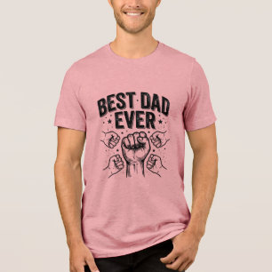 Best Dad Ever Fist Bump Vintage Shirt Design_1