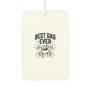 Best Dad Ever Fist Bump Vintage Shirt Design_1 Car Air Freshener