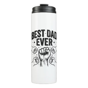 Best Dad Ever Fist Bump Vintage Shirt Design_1 Thermal Tumbler