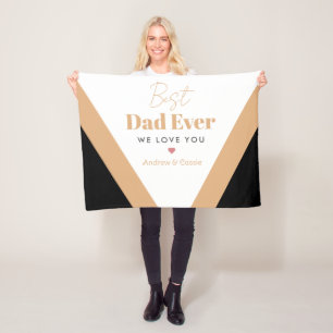 Best dad ever fleece blanket