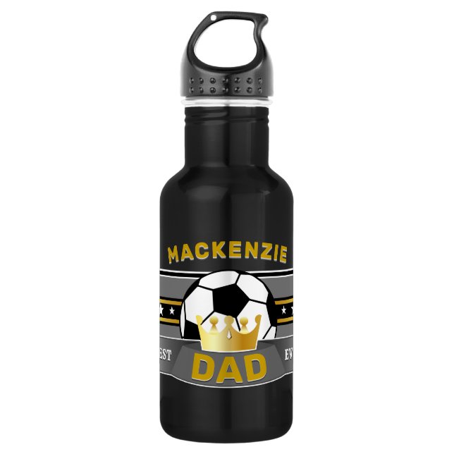 Best DAD Ever FOOTBALL Sport 532 Ml Water Bottle (Front)
