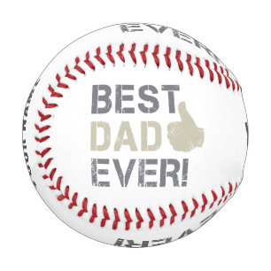 Best Dad Ever for Father's Day Vintage Thumb Up Baseball