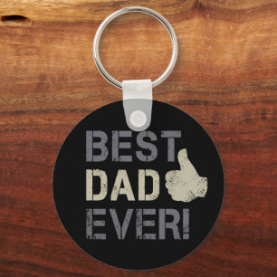 Best Dad Ever for Father's Day Vintage Thumb Up Key Ring