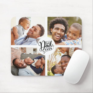 Best Dad Ever Four Photo Mouse Pad