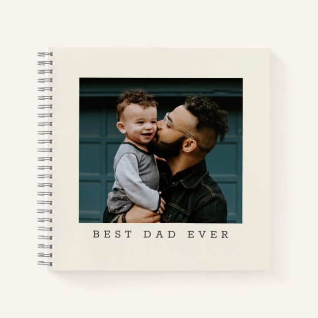 Best Dad Ever Full Photo Personalised  Notebook (Front)