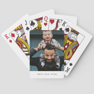 Best Dad Ever Full Photo Personalised Playing Cards