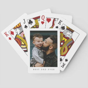 Best Dad Ever Full Photo Personalised Playing Cards