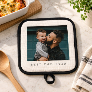 Best Dad Ever Full Photo Personalised Pot Holder
