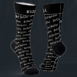 Best Dad Ever | Fun Monogram Socks<br><div class="desc">Unique socks quickly add texture, colour and flair to any outfit. When you buy them for yourself, personalisation puts on your unique stamp. They also make a thoughtful gift for anyone special in your life. The perfect gift for any dad. Can be customised for any moniker - papa, pépé, grandad,...</div>