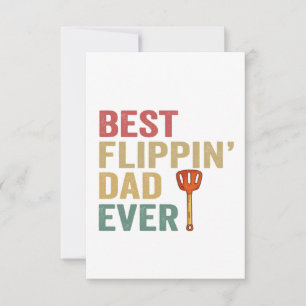 Best Dad Ever Funny Cooking BBQ Father Gift  Thank You Card