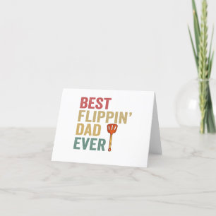 Best Dad Ever Funny Cooking BBQ Father Gift  Thank You Card