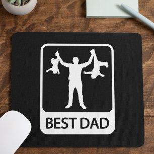 Best Dad Ever - Funny Toddler Parenting Gift Mouse Pad