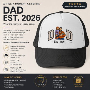 Best Dad Ever Gift Father's Day Custom Baseball Trucker Hat