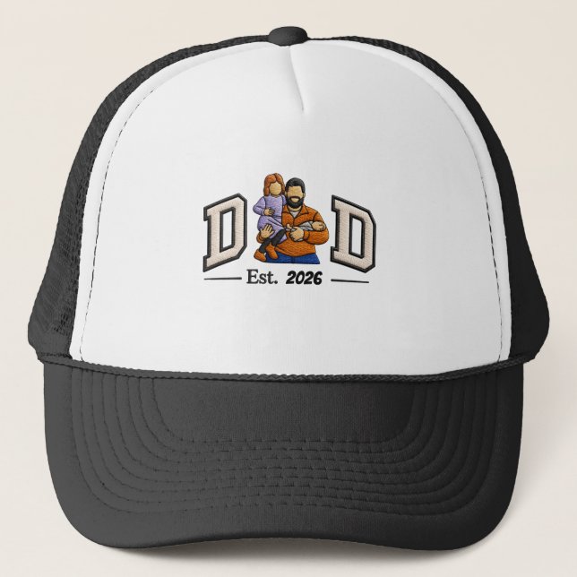 Best Dad Ever Gift | Father's Day Custom Baseball  Trucker Hat (Front)