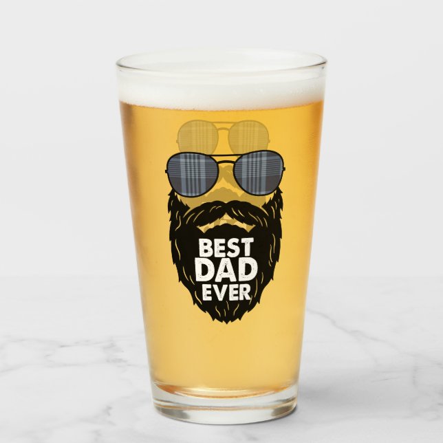 Best Dad Ever Glass (Front Filled)