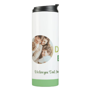 Best Dad Ever Golf 2 Photo Cool Modern Fathers Day Thermal Tumbler