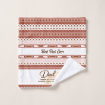Best Dad Ever Golf Towel – African-Inspired Patter
