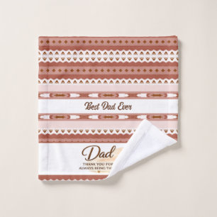 Best Dad Ever Golf Towel – African-Inspired Patter