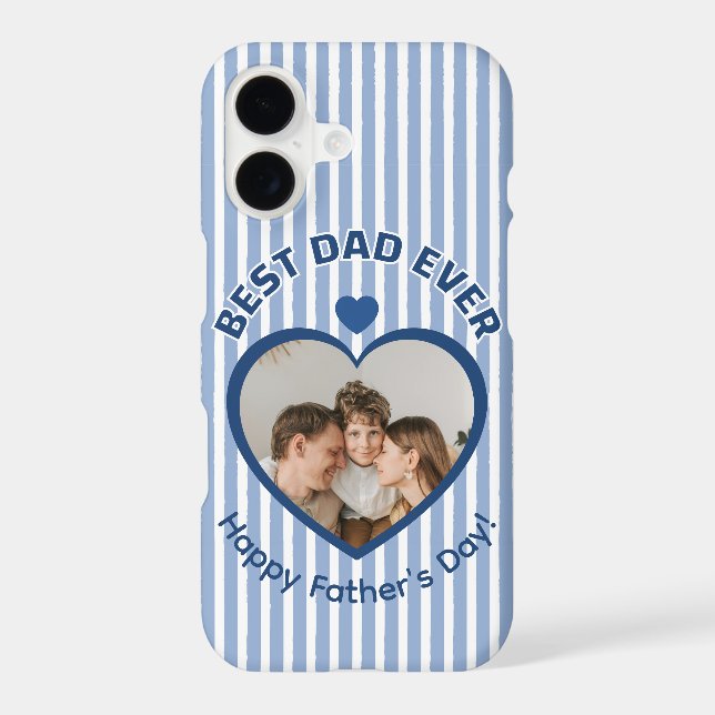 Best Dad Ever golfer Photo Minimalist Template 26 (Back)