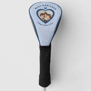 Best Dad Ever golfer Photo Minimalist Template 26 Golf Head Cover