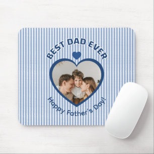 Best Dad Ever golfer Photo Minimalist Template 26 Mouse Pad