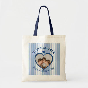 Best Dad Ever golfer Photo Minimalist Template 26 Tote Bag