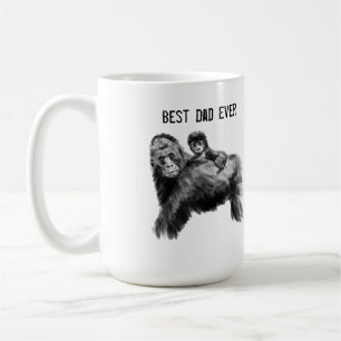 Best dad ever gorilla with baby coffee mug