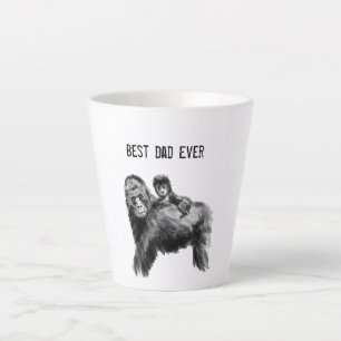 Best dad ever gorilla with baby latte mug