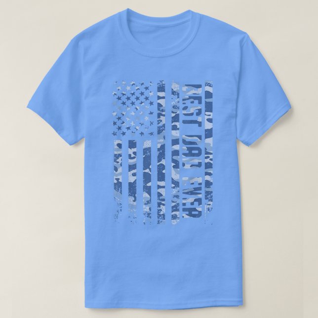 Best Dad Ever Graphic USA Flag Marine Father's Day T-Shirt (Design Front)