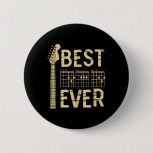 Best Dad Ever Guitar Chord Guitarist Dad Fathers D 6 Cm Round Badge