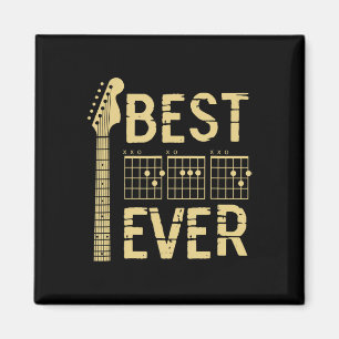 Best Dad Ever Guitar Chord Guitarist Dad Fathers D Magnet