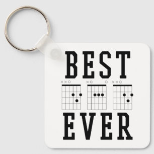 Best Dad Ever Guitar Chords Father's day Gift Key Ring