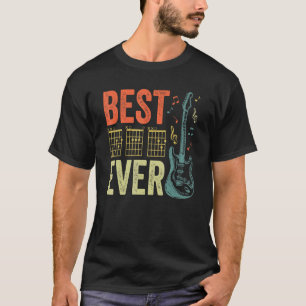 Best Dad Ever Guitar Music Chord Apparel Fathers D T-Shirt