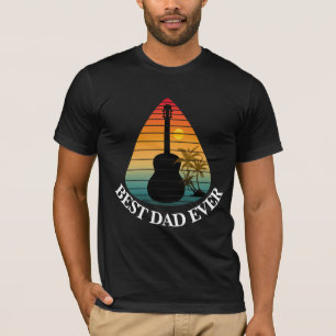 BEST DAD EVER GUITAR PICK GUITARIST SUNSET T-Shirt