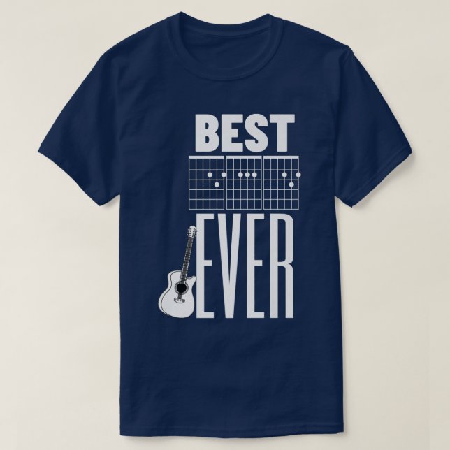 Best Dad Ever Guitar Player Chord NotesGuitar130 T-Shirt (Design Front)