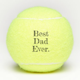 Best Dad Ever Hand Drawn Typography Tennis Balls