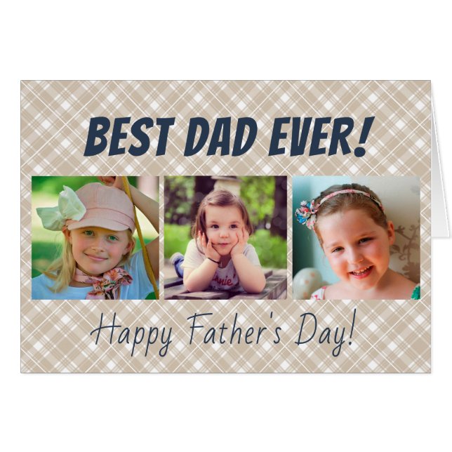 Best Dad Ever Happy Father's Day 3 Photos (Front Horizontal)