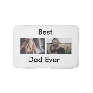 best dad ever happy father's day add your photo bath mat