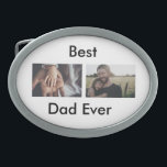 best dad ever happy father's day add your photo  belt buckle<br><div class="desc">design</div>