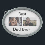 best dad ever happy father's day add your photo  belt buckle<br><div class="desc">design</div>