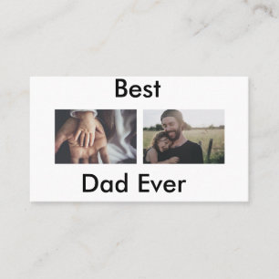 best dad ever happy father's day add your photo business card
