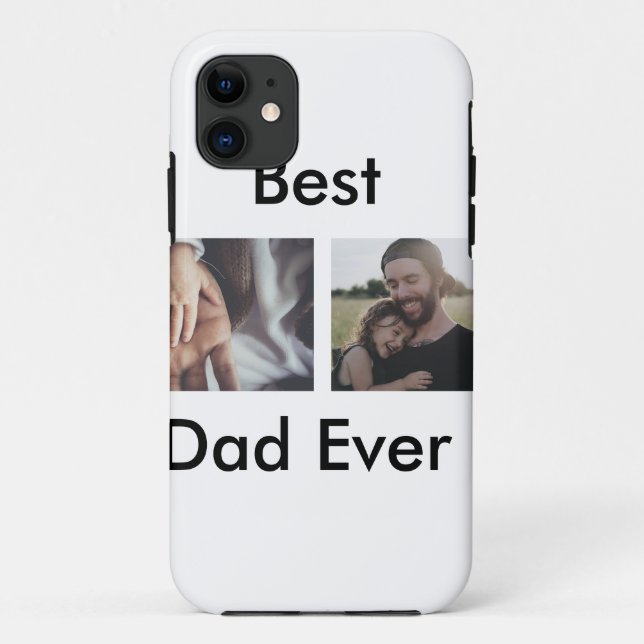 best dad ever happy father's day add your photo  Case-Mate iPhone case (Back)