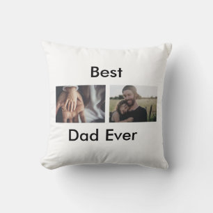 best dad ever happy father's day add your photo  cushion