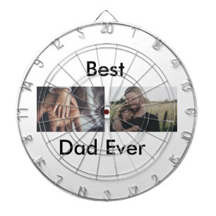 best dad ever happy father's day add your photo  dartboard