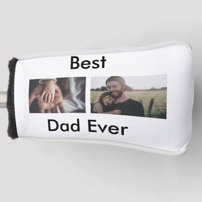 best dad ever happy father's day add your photo  golf head cover (Front)