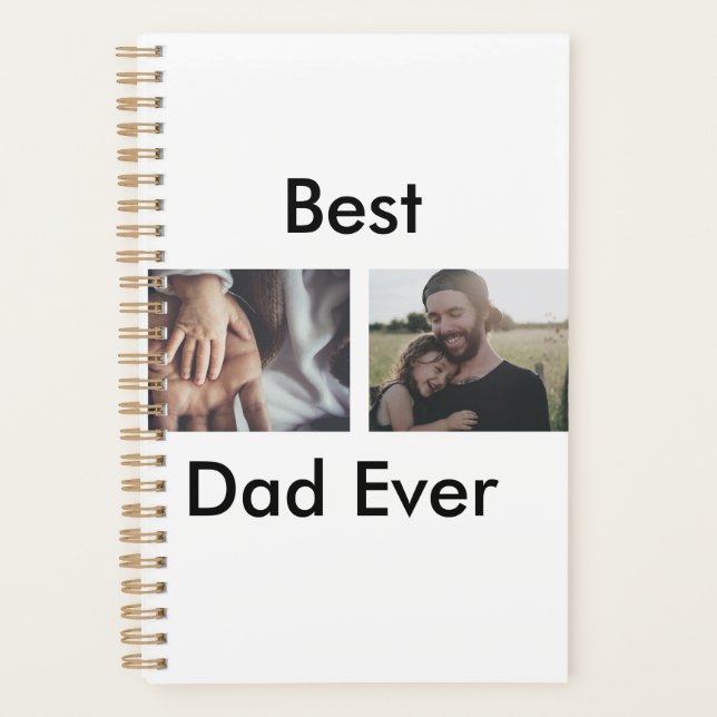 best dad ever happy father's day add your photo  planner (Front)