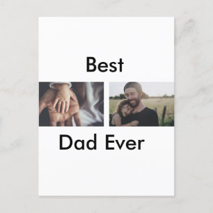 best dad ever happy father's day add your photo  postcard
